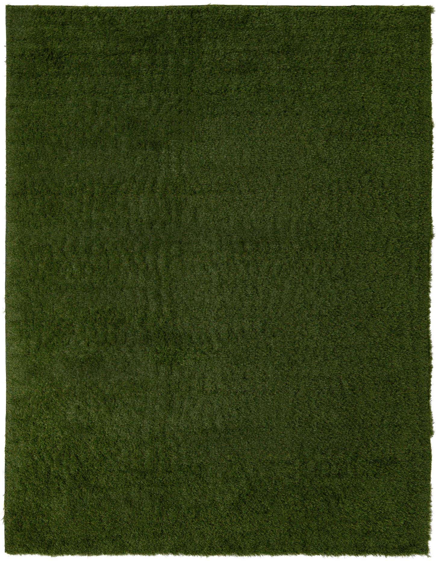 A rectangular 8x11 green modern outdoor grass rug with a medium, textured pile, suitable for patios or indoor spaces.