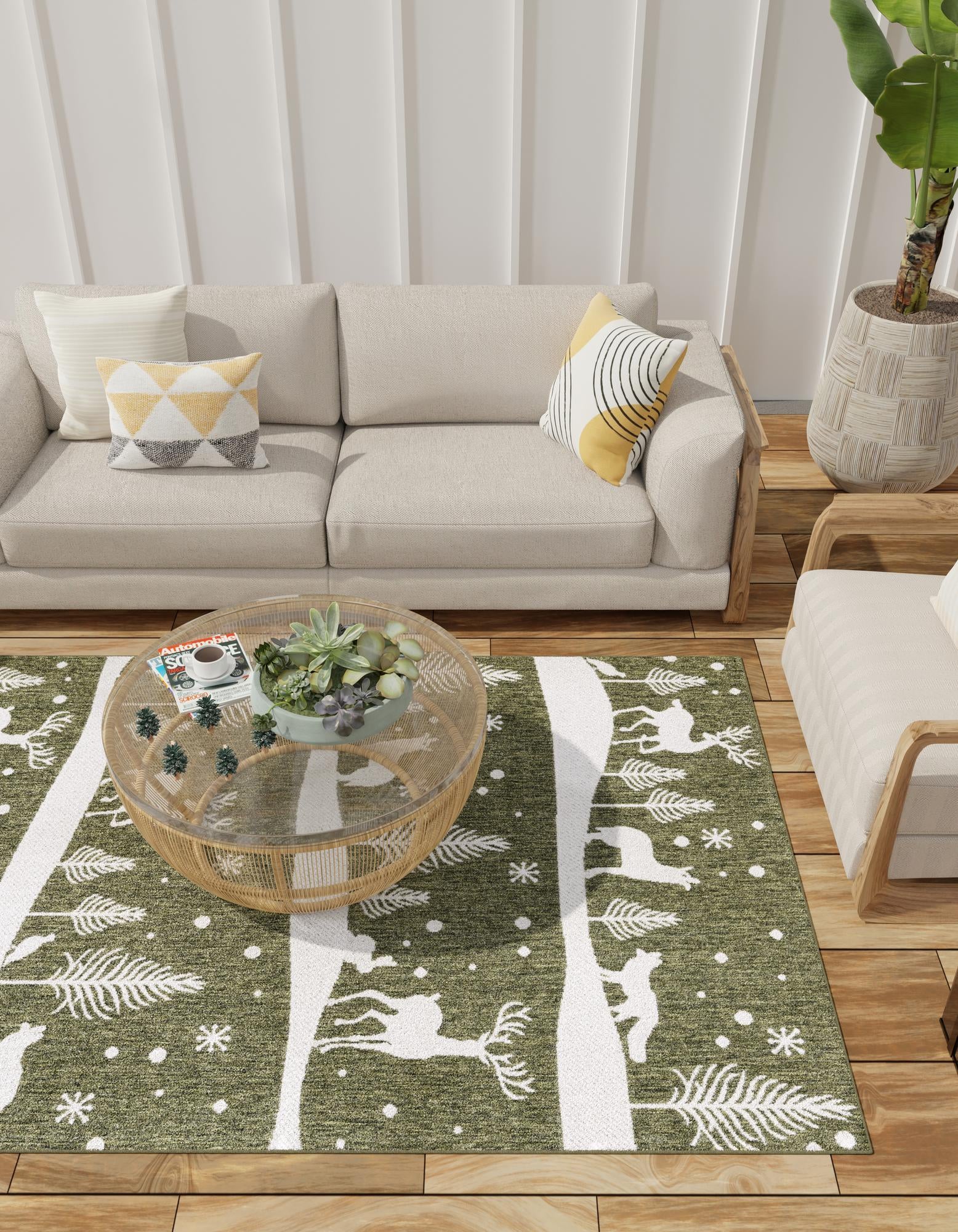 Green 2' x 3' Holiday Indoor / Outdoor Rug | Rugs.com