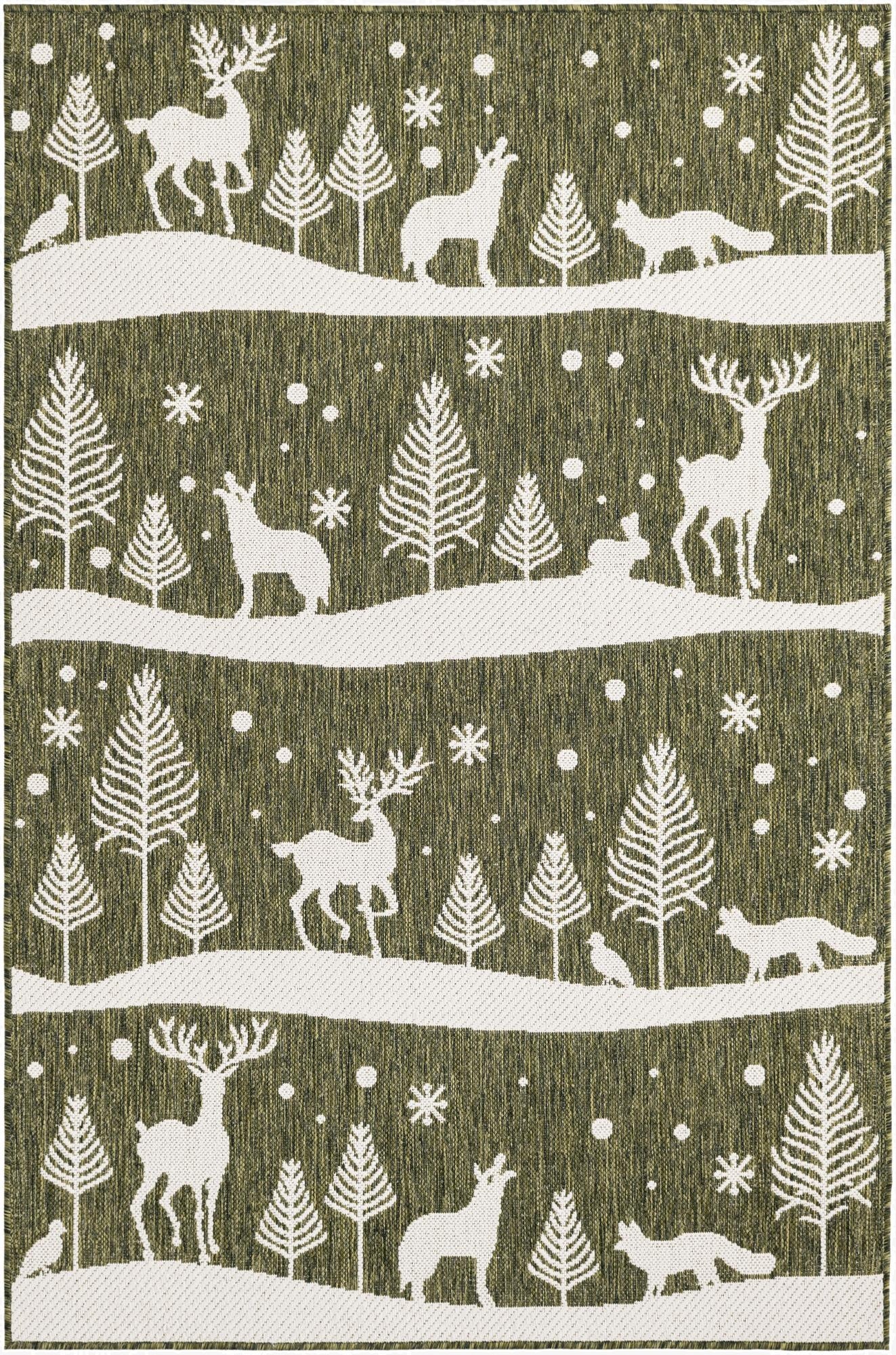  4' x 6'  Washable Holiday Indoor / Outdoor Rug