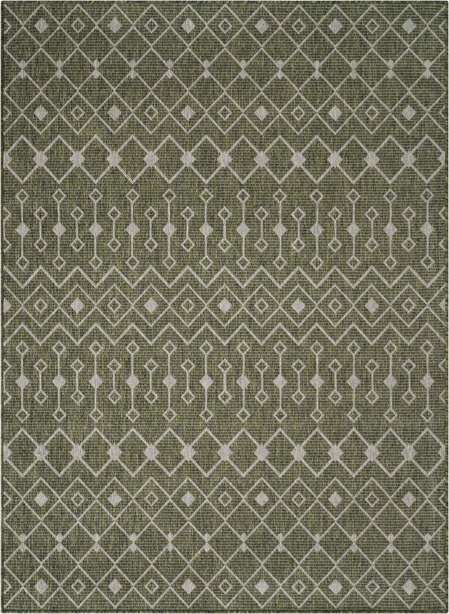  5' 3 x 7'  Washable Lattice Indoor / Outdoor Rug