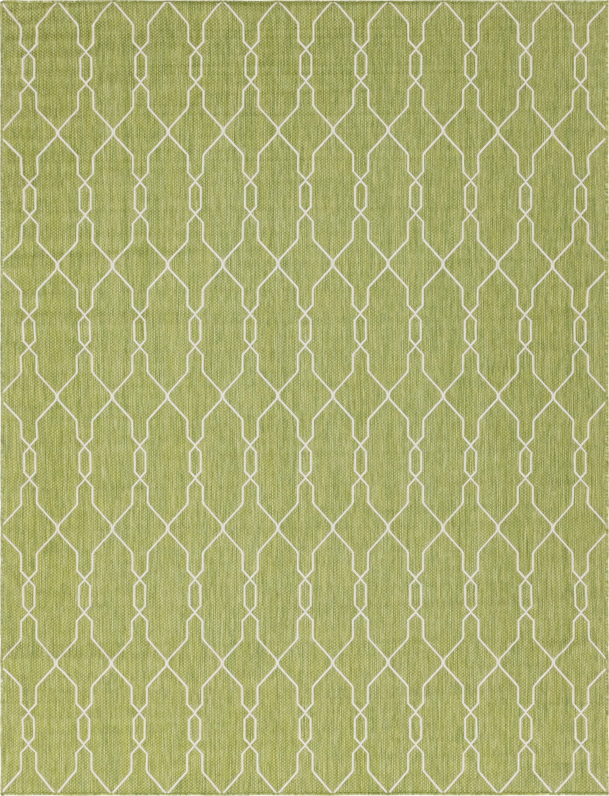 Primary image  9' x 12'  Washable Lattice Indoor / Outdoor Rug