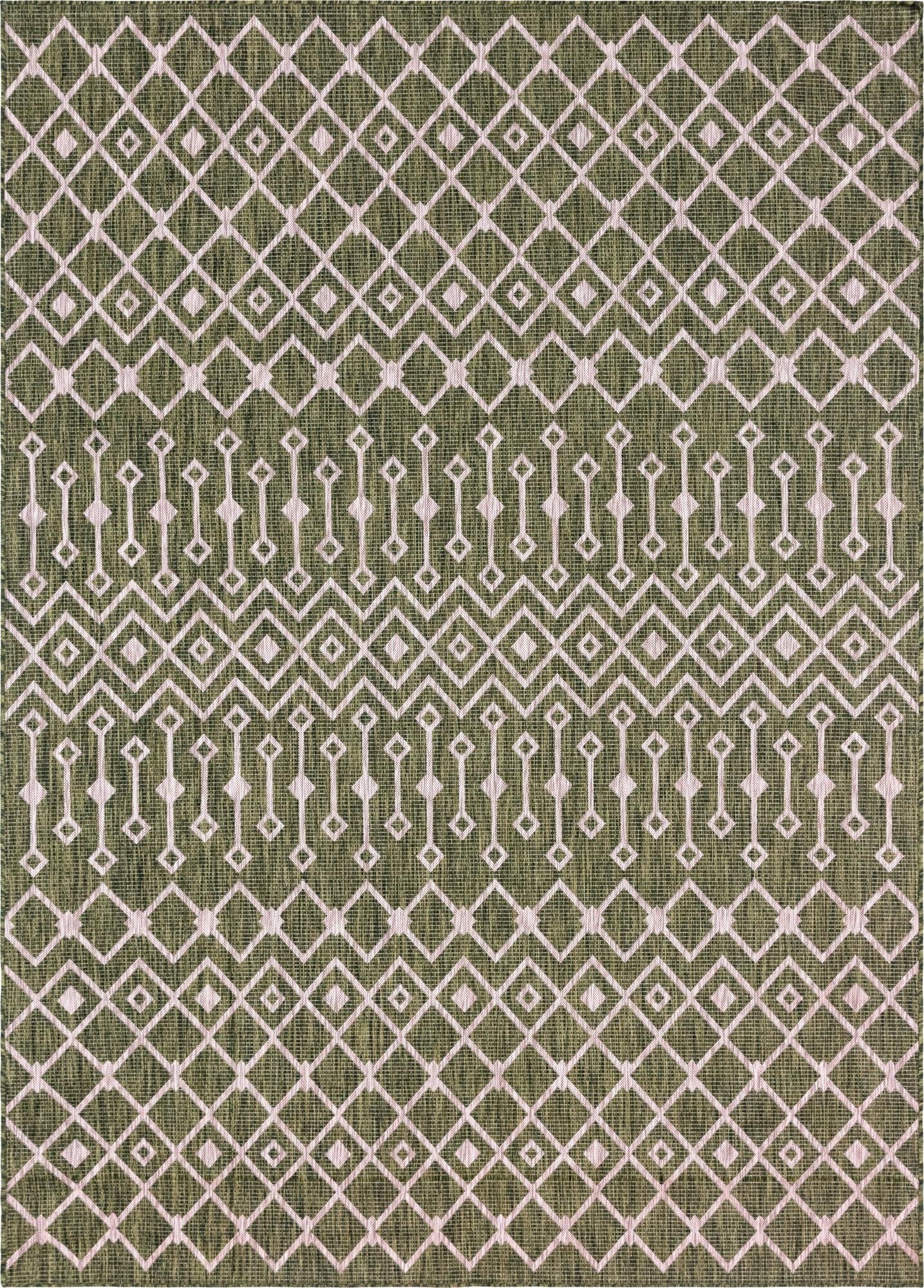  7' 10 x 11'  Washable Lattice Indoor / Outdoor Rug