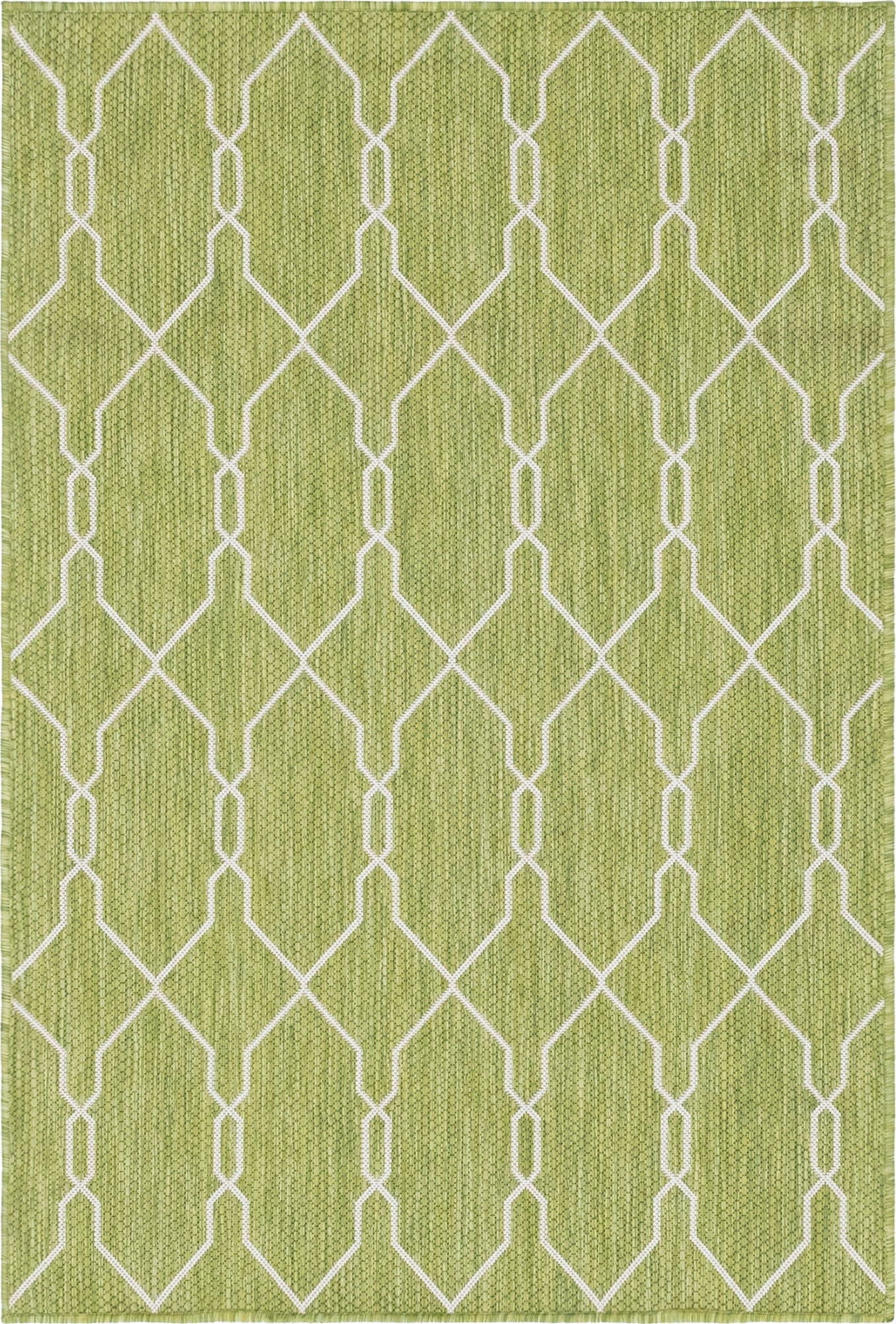  4' x 6'  Washable Lattice Indoor / Outdoor Rug