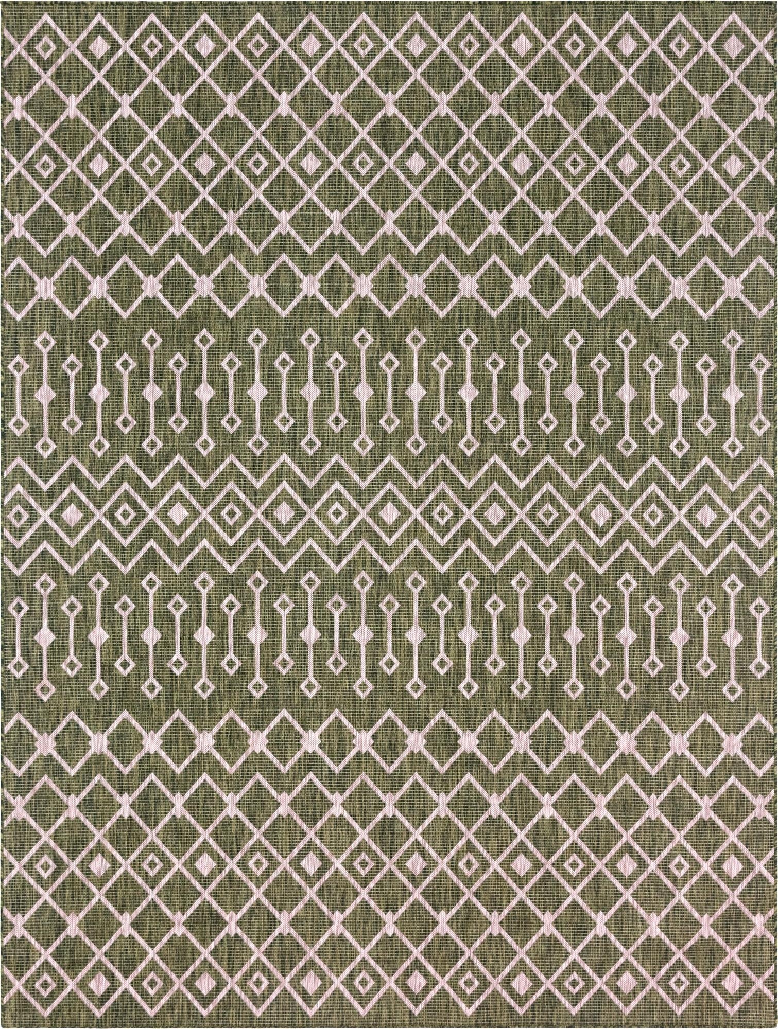  9' x 12'  Washable Lattice Indoor / Outdoor Rug
