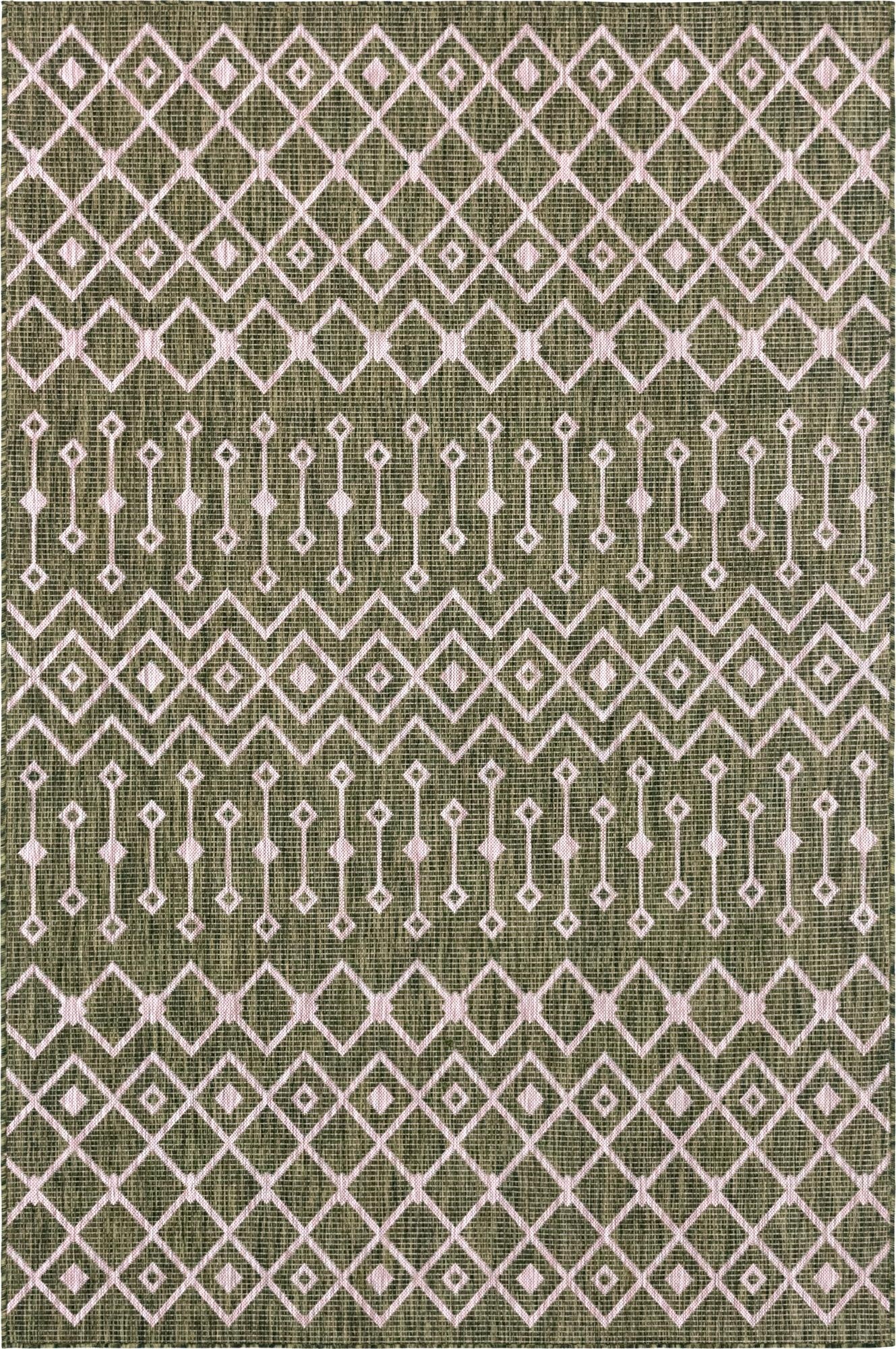  6' x 9'  Washable Lattice Indoor / Outdoor Rug