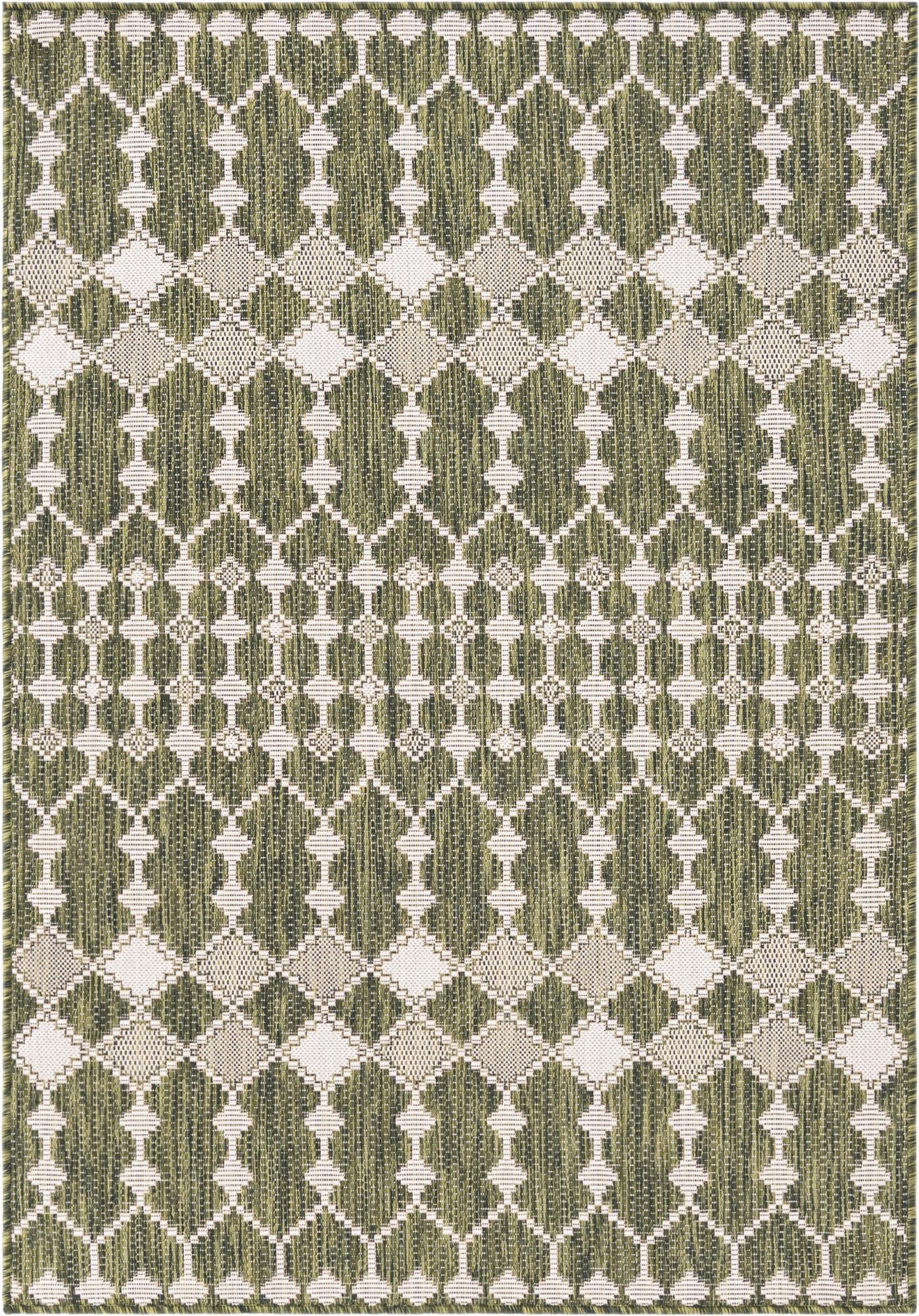  4' x 6'  Washable Lattice Indoor / Outdoor Rug