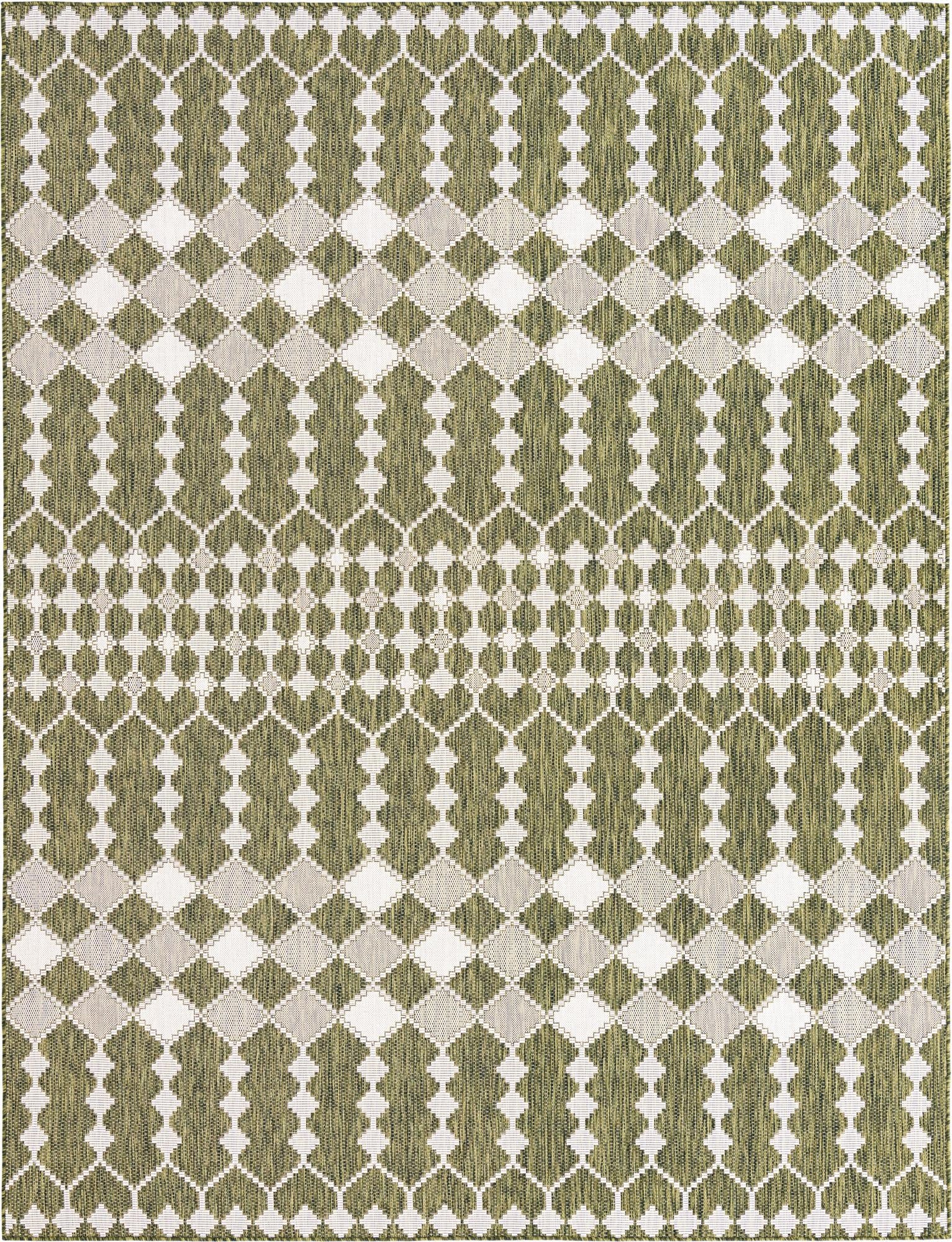  9' x 12'  Washable Lattice Indoor / Outdoor Rug