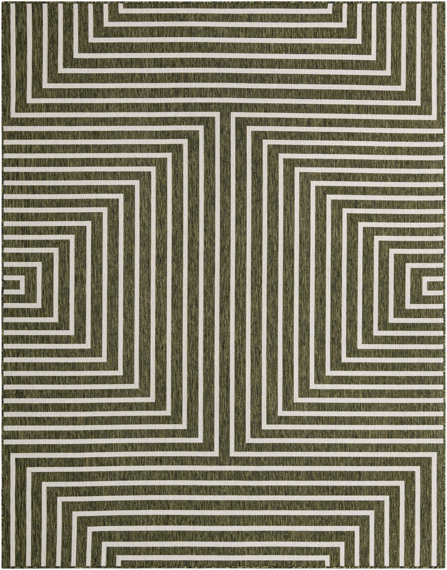  7' 10 x 10'  Washable Modern Indoor / Outdoor Rug