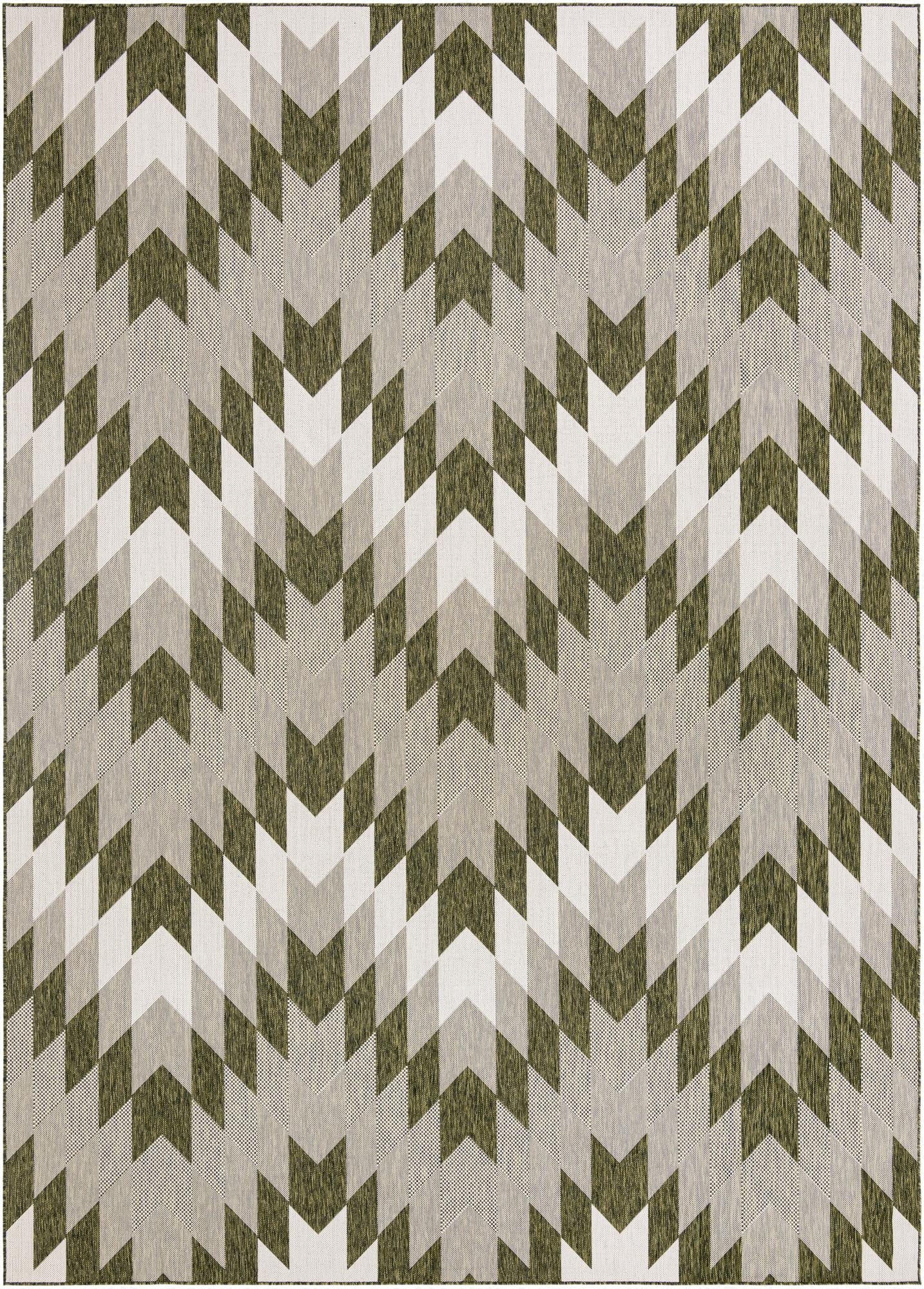  10' x 14'  Washable Modern Indoor / Outdoor Rug