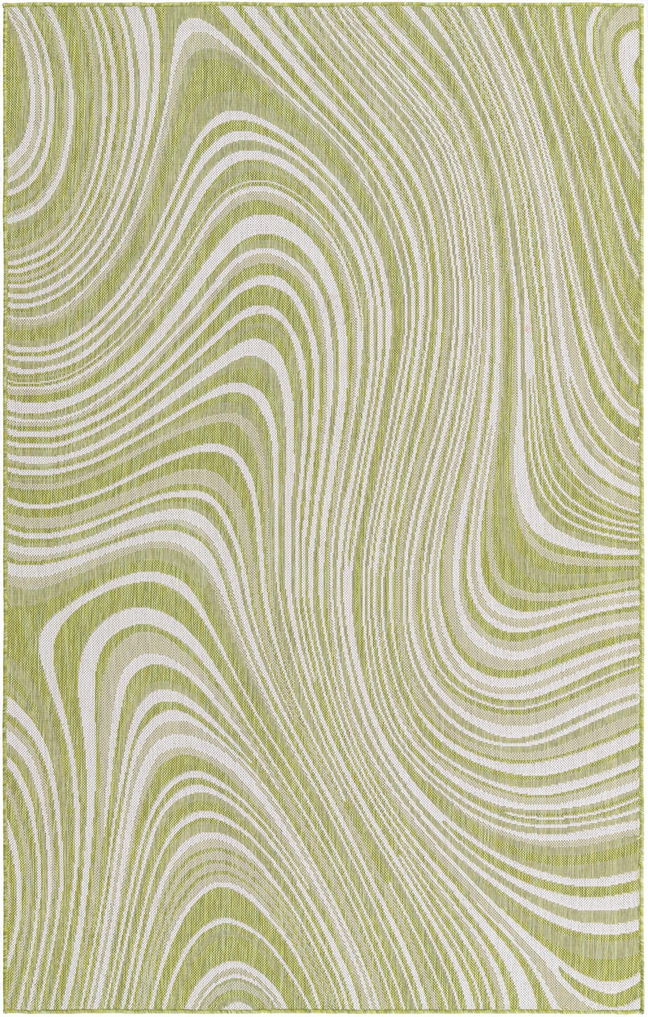  5' 3 x 8'  Washable Modern Indoor / Outdoor Rug