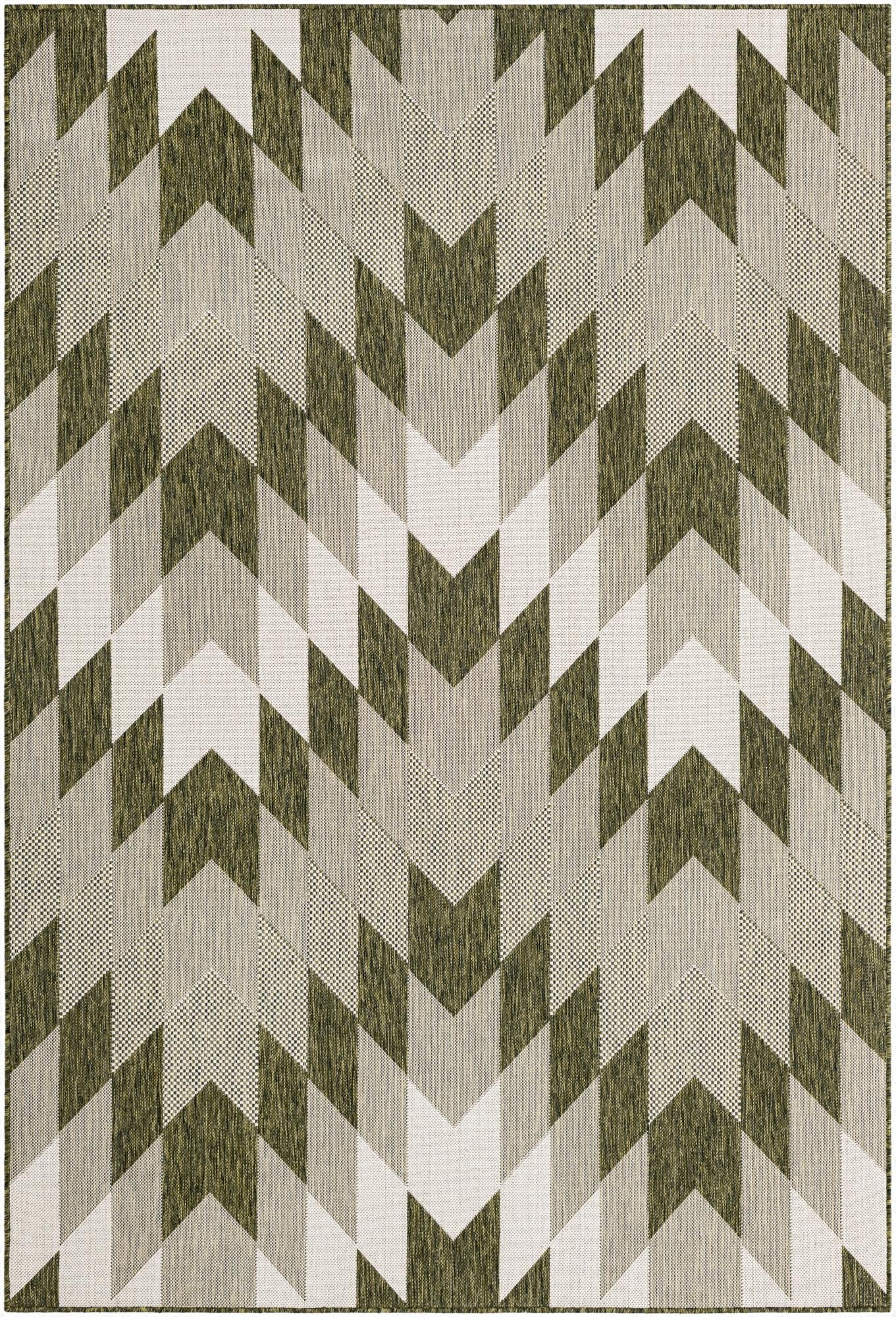  6' x 9'  Washable Modern Indoor / Outdoor Rug