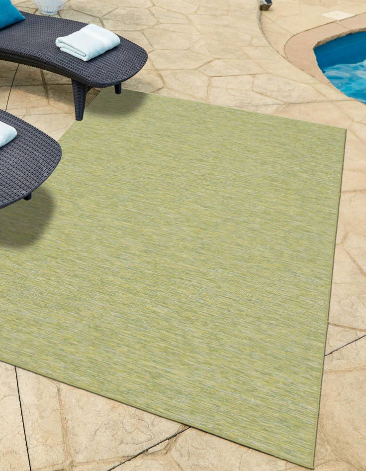 Detail image of  5' 3 x 8'  Washable Solid Indoor / Outdoor Rug