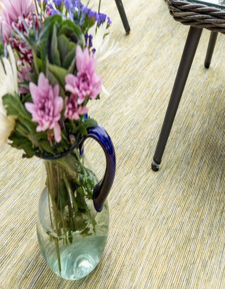 Detail image of  5' 3 x 8'  Washable Solid Indoor / Outdoor Rug