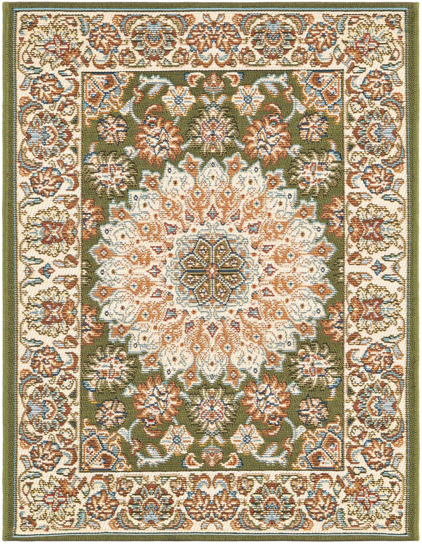 Primary image  2' x 3' 1  Washable Traditional Indoor / Outdoor Rug