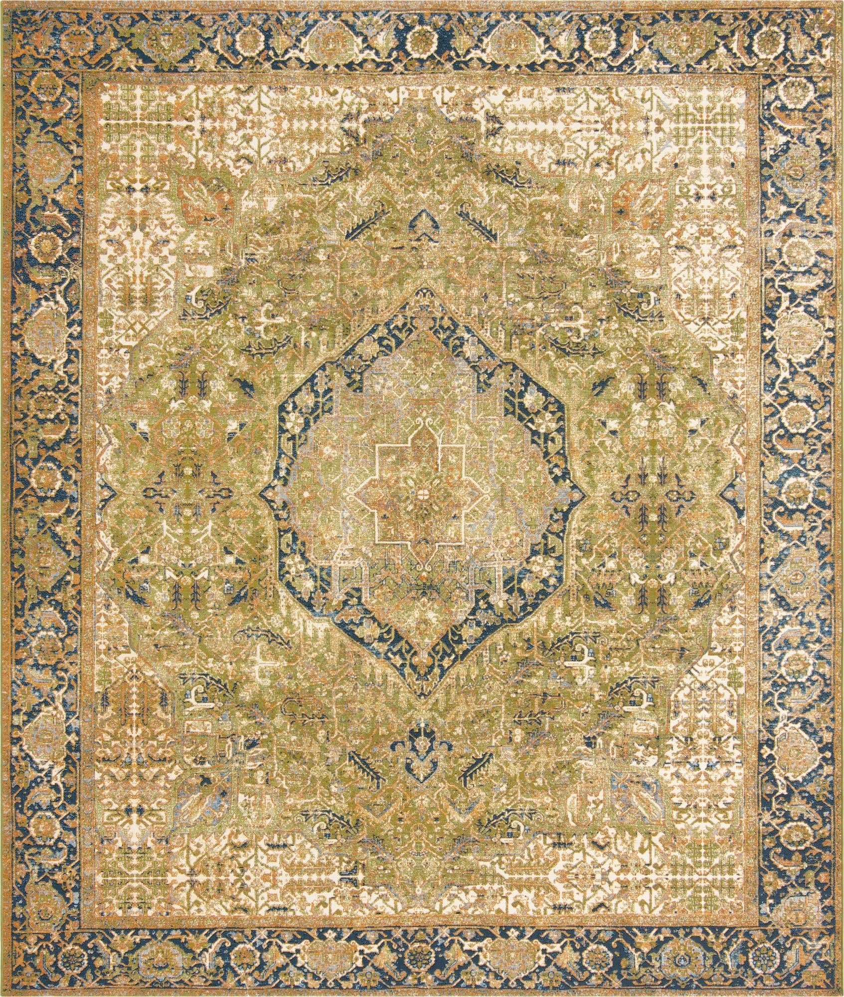  10' x 12'  Washable Traditional Indoor / Outdoor Rug