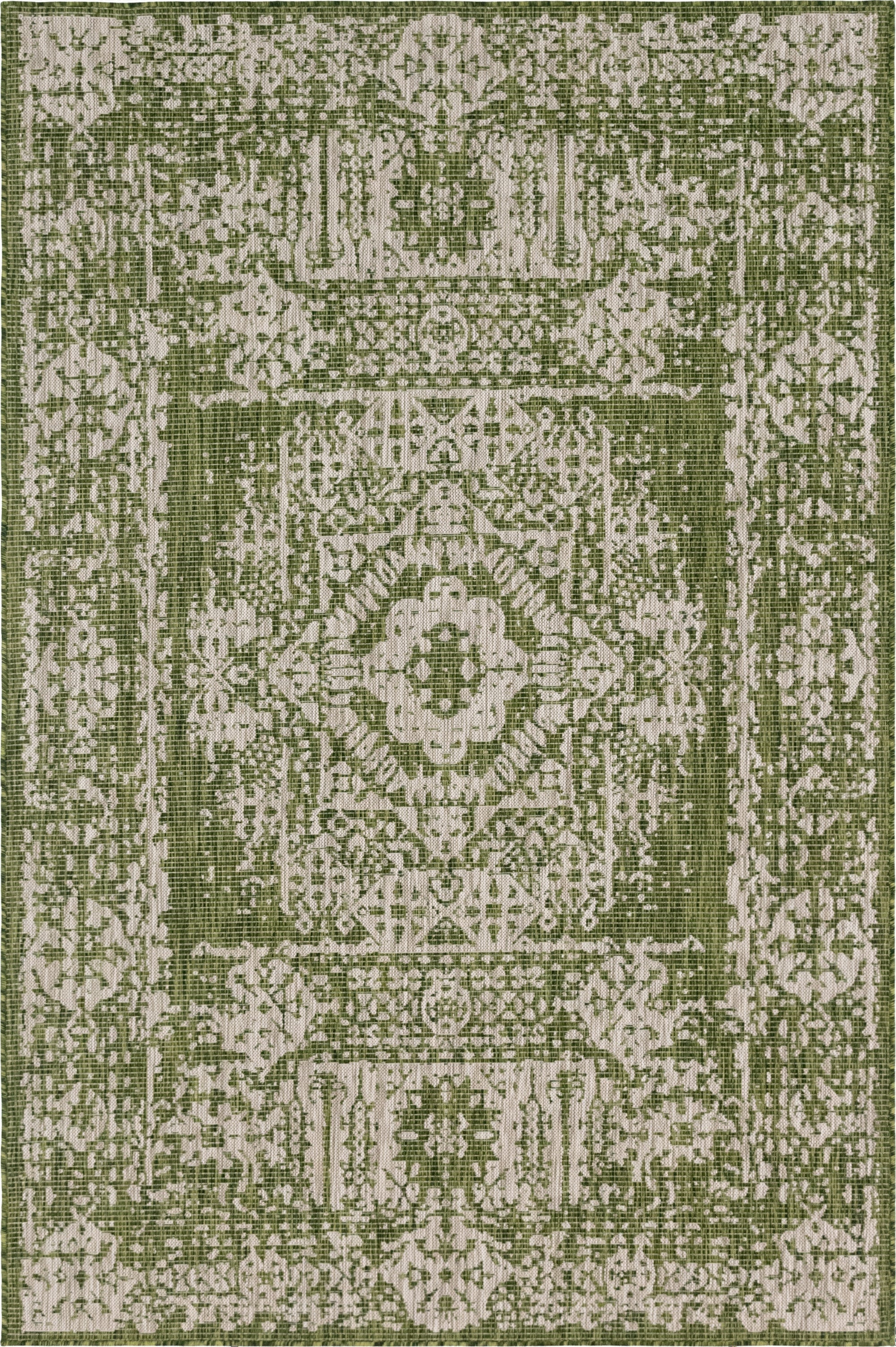  6' x 9'  Washable Traditional Indoor / Outdoor Rug