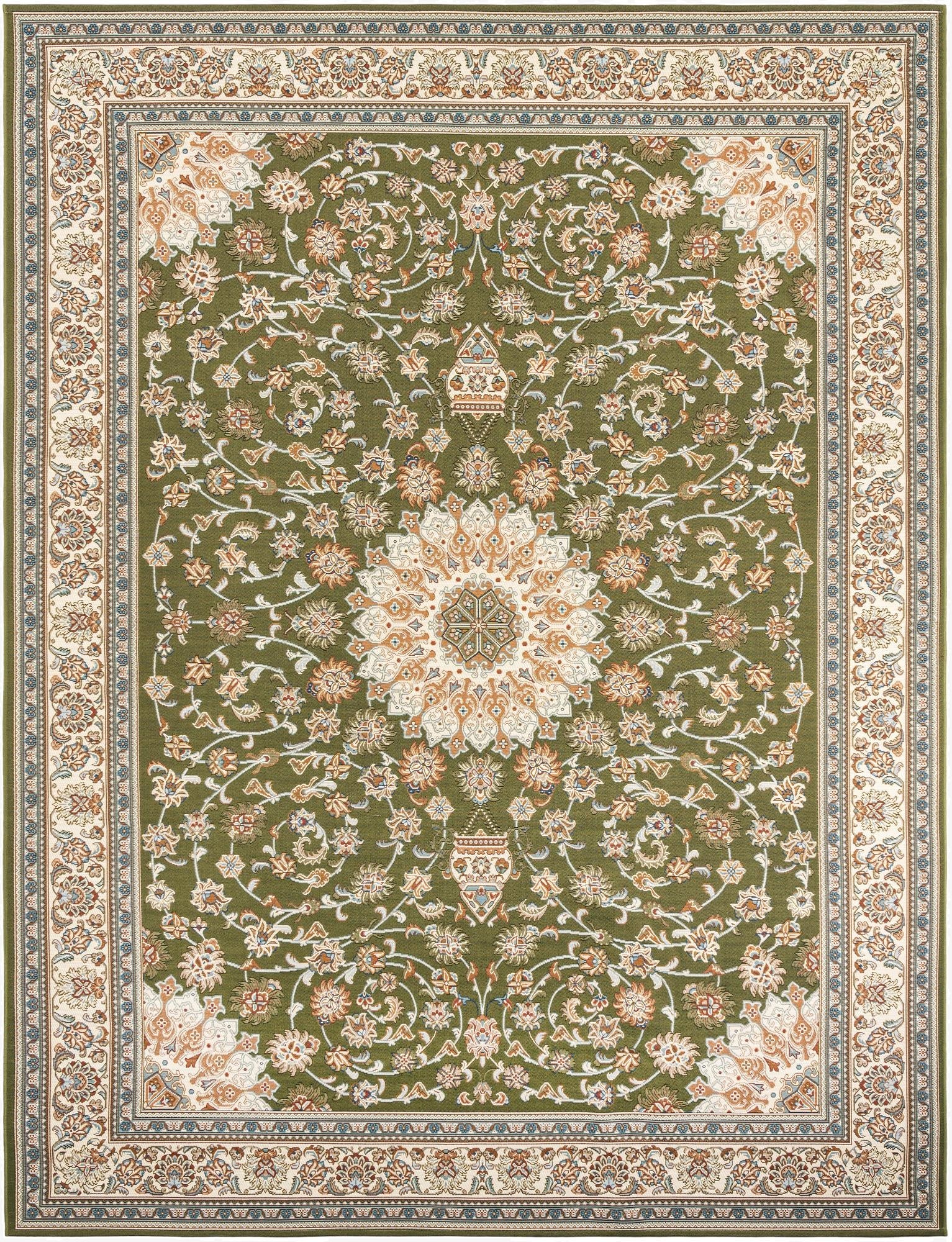  9' x 12'  Washable Traditional Indoor / Outdoor Rug