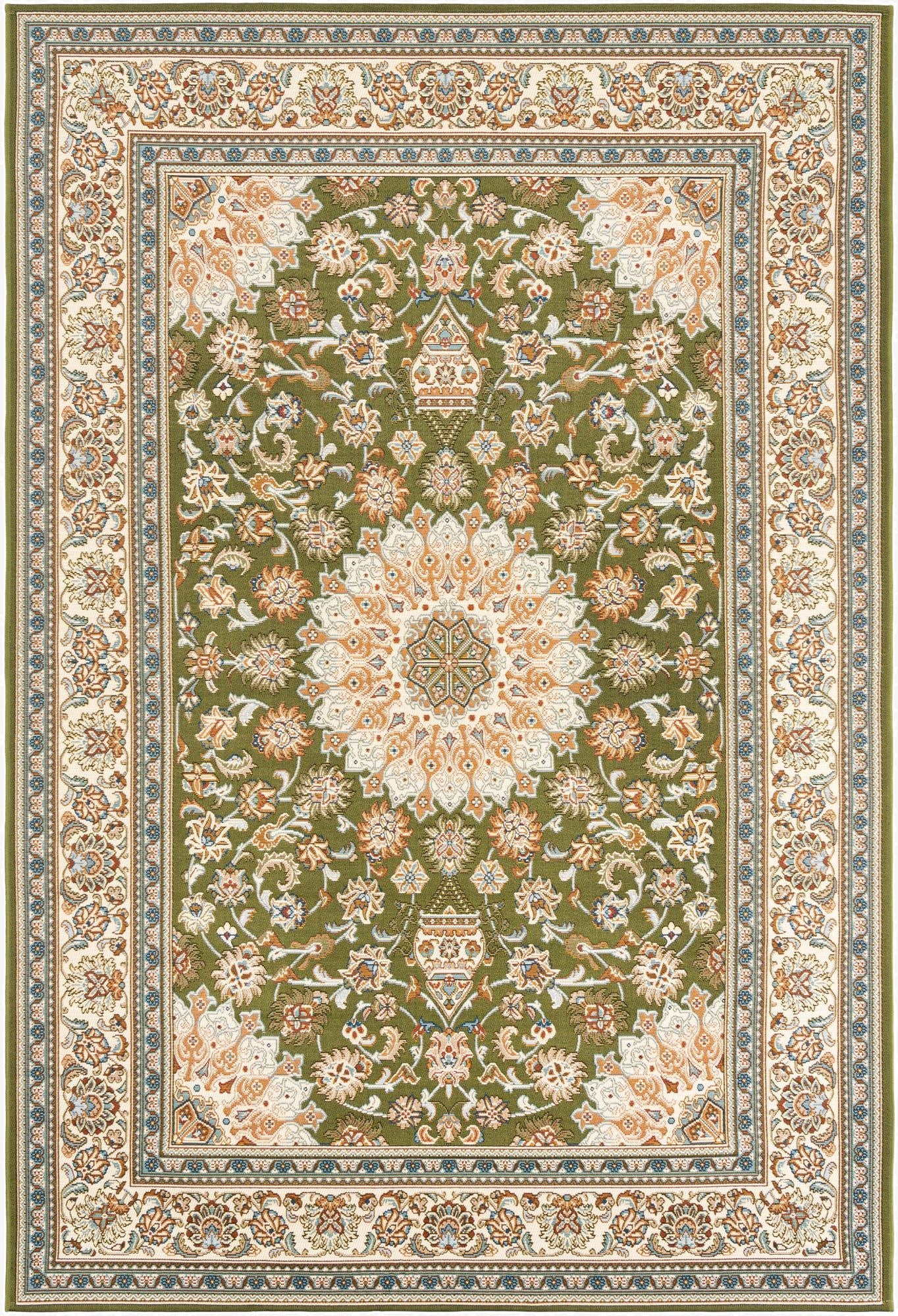  6' 1 x 9'  Washable Traditional Indoor / Outdoor Rug