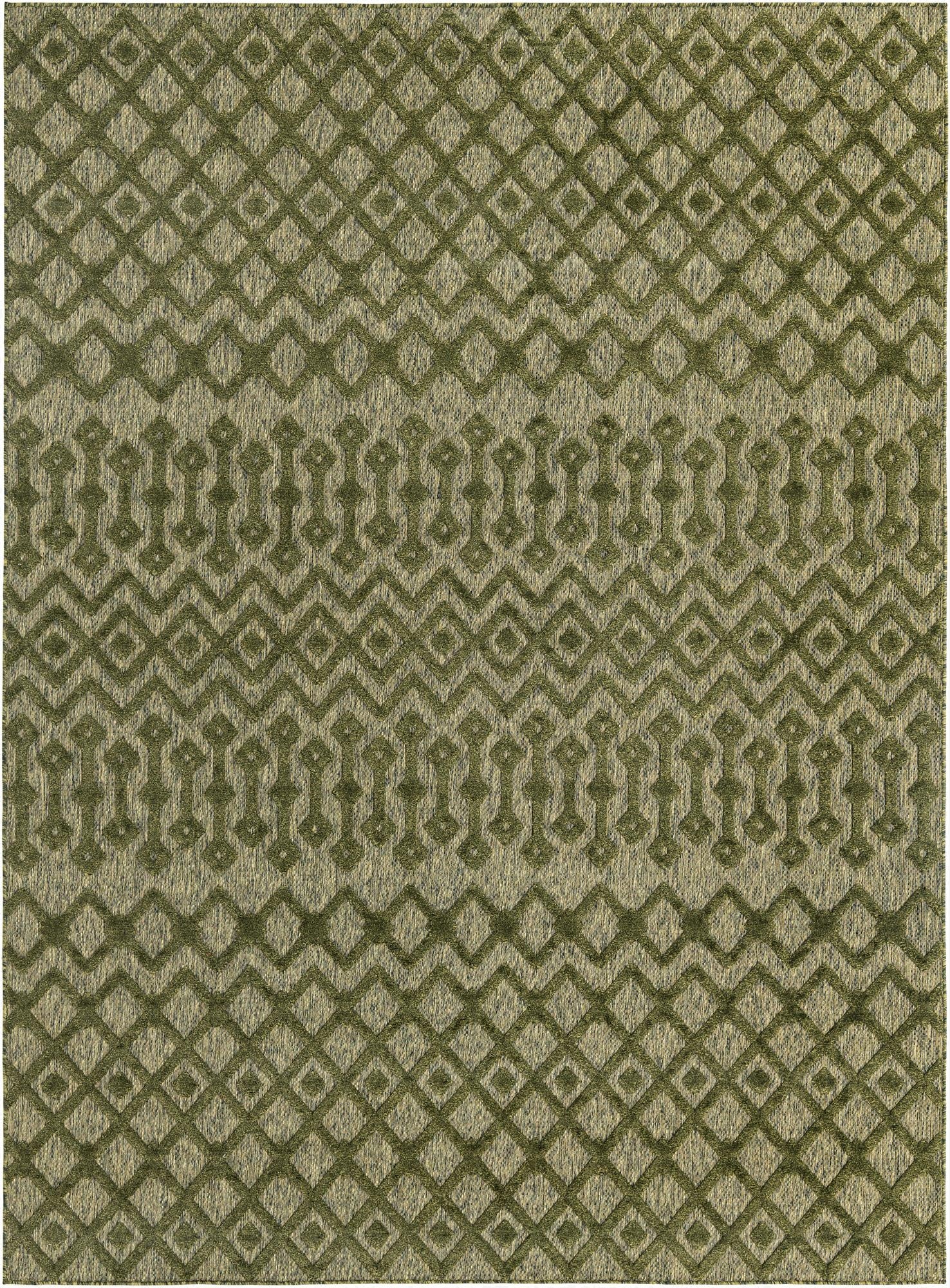  9' x 12'  Washable Trellis Textured Indoor / Outdoor Rug