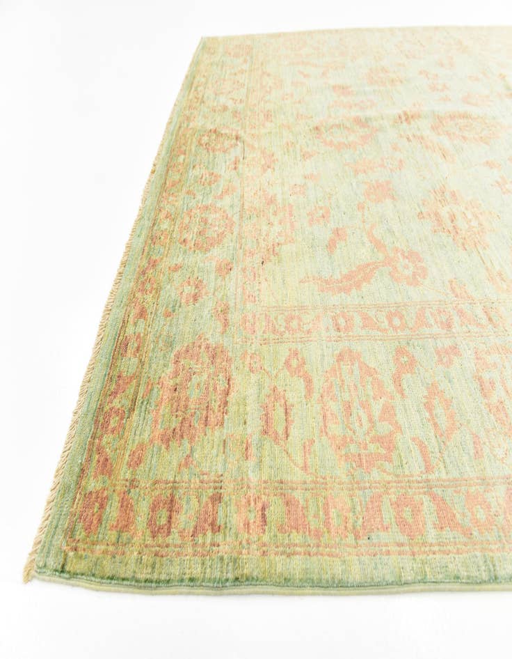 Detail image of  6' x 8' 10  Hand Knotted Peshawar Ziegler Rug