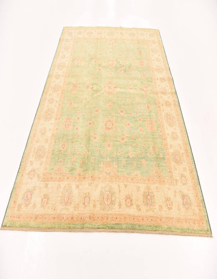 Detail image of  6' 9 x 8' 3  Hand Knotted Peshawar Ziegler Rug