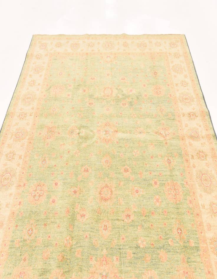 Detail image of  6' 9 x 8' 3  Hand Knotted Peshawar Ziegler Rug