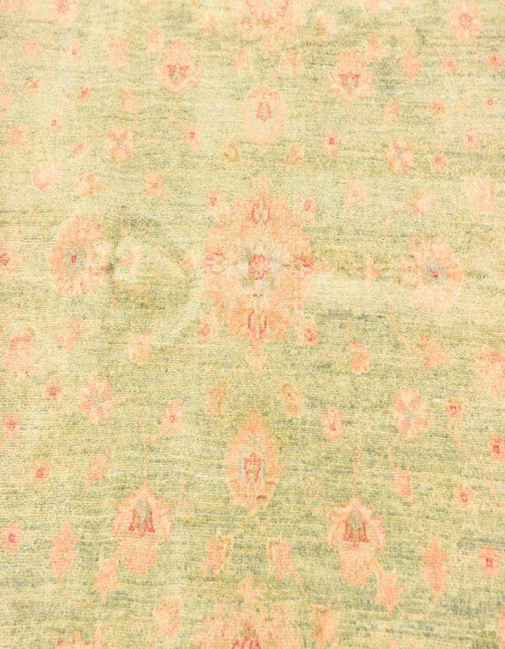 Detail image of  6' 9 x 8' 3  Hand Knotted Peshawar Ziegler Rug