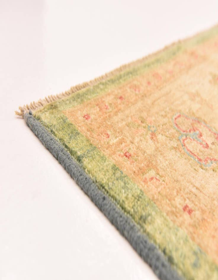 Detail image of  6' 9 x 8' 3  Hand Knotted Peshawar Ziegler Rug