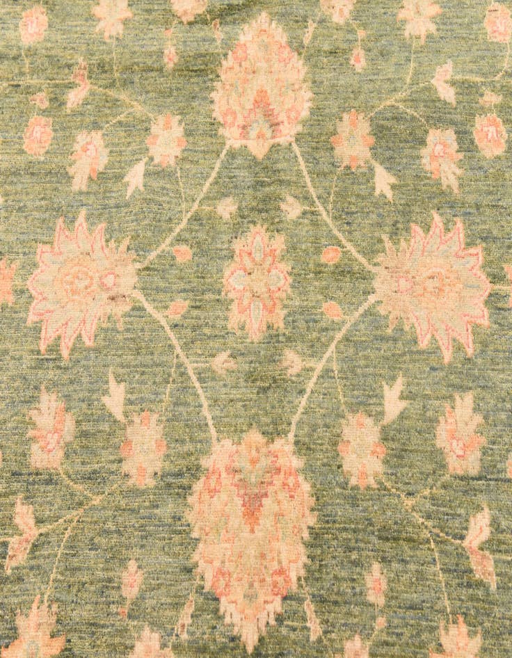 Detail image of  9' 11 x 12' 11  Hand Knotted Peshawar Ziegler Rug