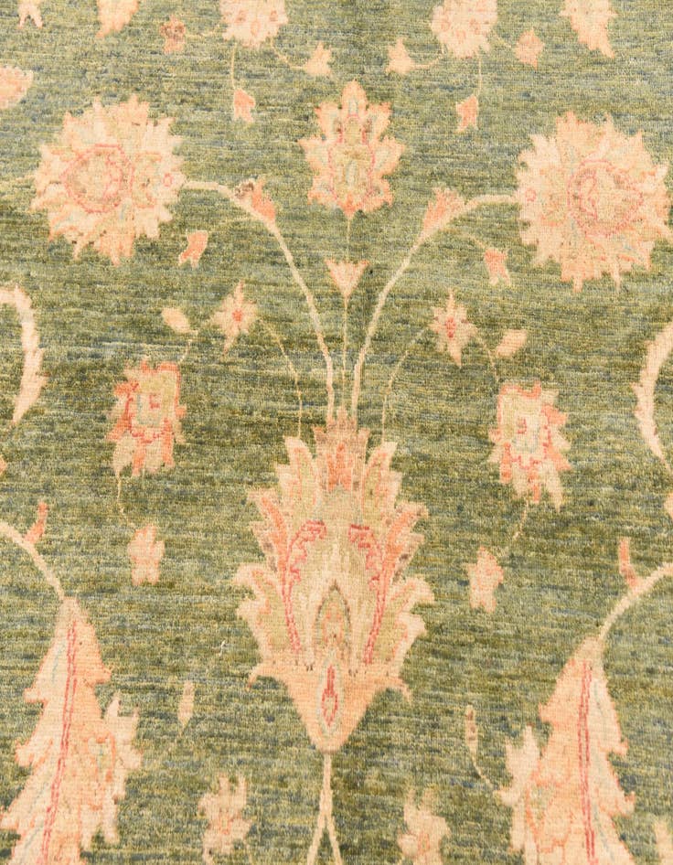 Detail image of  9' 11 x 12' 11  Hand Knotted Peshawar Ziegler Rug