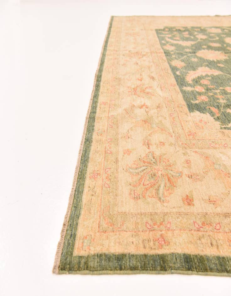 Detail image of  9' 11 x 12' 11  Hand Knotted Peshawar Ziegler Rug