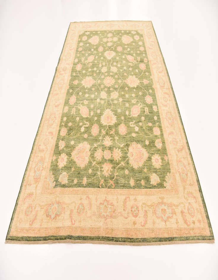 Detail image of  6' 9 x 10' 2  Hand Knotted Peshawar Ziegler Rug