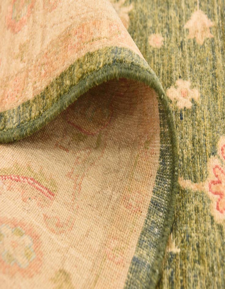 Detail image of  6' 9 x 10' 2  Hand Knotted Peshawar Ziegler Rug
