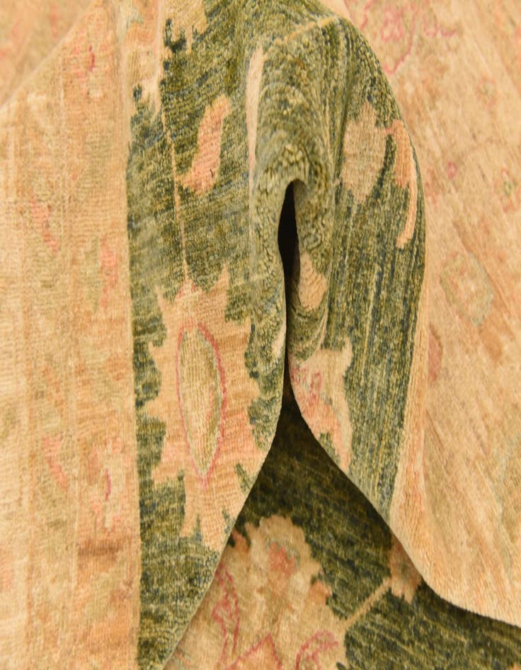 Detail image of  8' 3 x 11' 2  Hand Knotted Peshawar Ziegler Rug