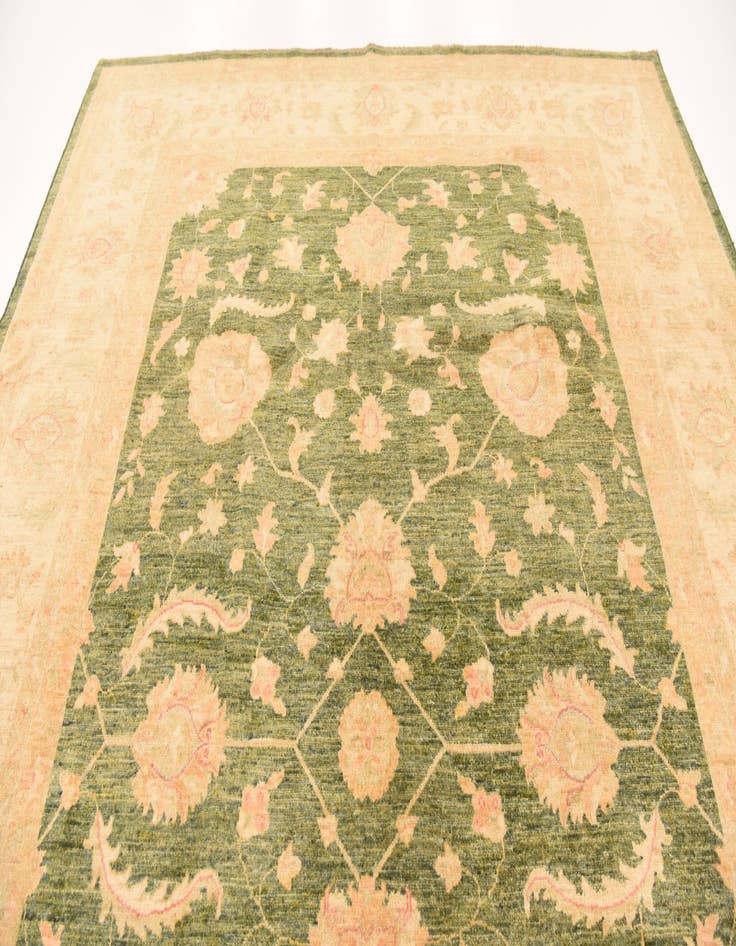 Detail image of  8' 3 x 11' 2  Hand Knotted Peshawar Ziegler Rug