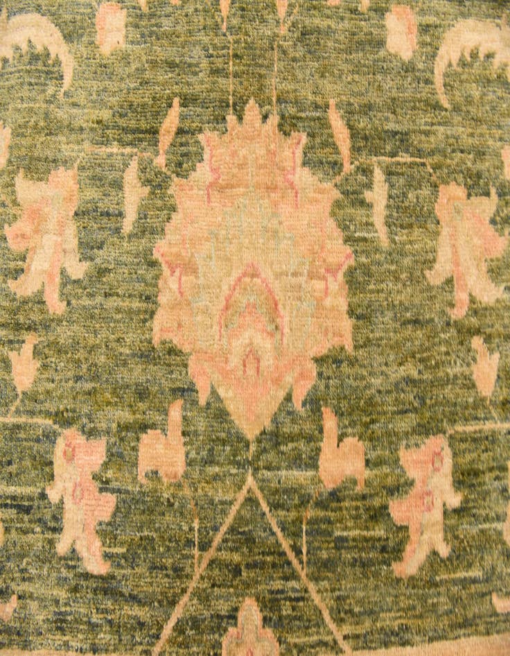 Detail image of  8' 3 x 11' 2  Hand Knotted Peshawar Ziegler Rug