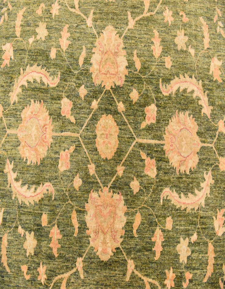 Detail image of  8' 3 x 11' 2  Hand Knotted Peshawar Ziegler Rug