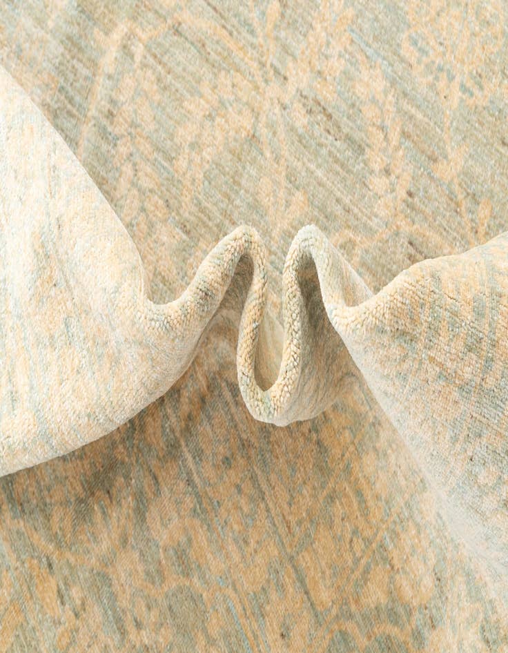 Detail image of  6' 9 x 9' 6  Hand Knotted Peshawar Ziegler Oriental Rug