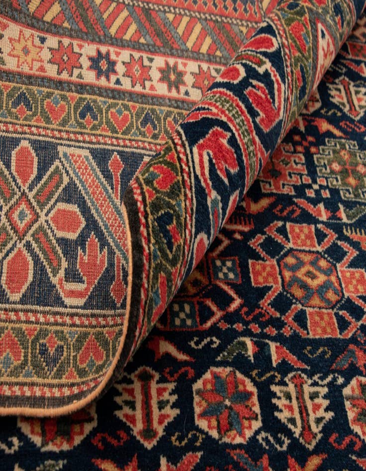 Detail image of  4' 9 x 6' 5  Hand Knotted Schirwan Rug