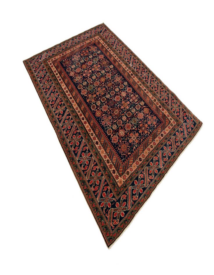 Detail image of  4' 9 x 6' 5  Hand Knotted Schirwan Rug