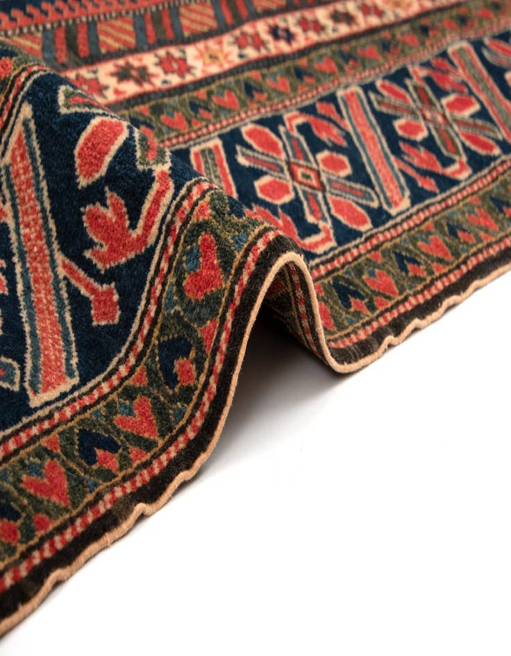 Detail image of  4' 9 x 6' 5  Hand Knotted Schirwan Rug