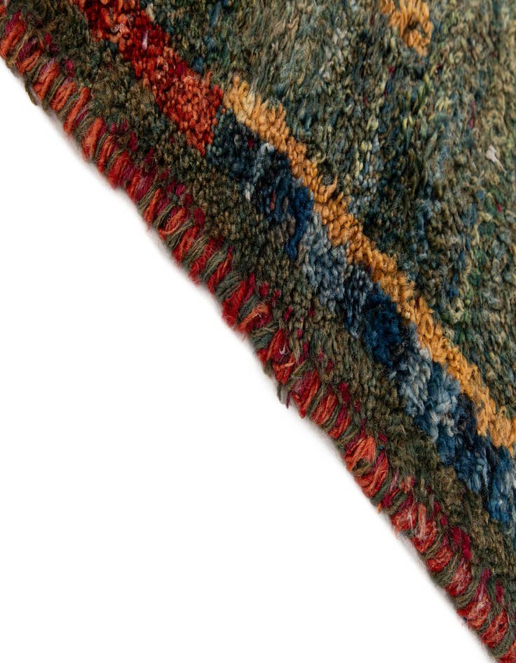 Detail image of  2' 8 x 3' 11  Hand Knotted Shiraz-Gabbeh Persian Wool Rug