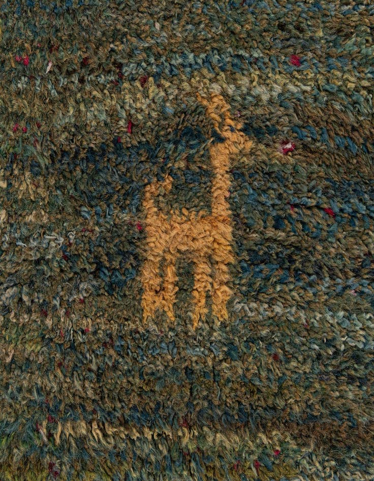 Detail image of  2' 8 x 3' 11  Hand Knotted Shiraz-Gabbeh Persian Wool Rug