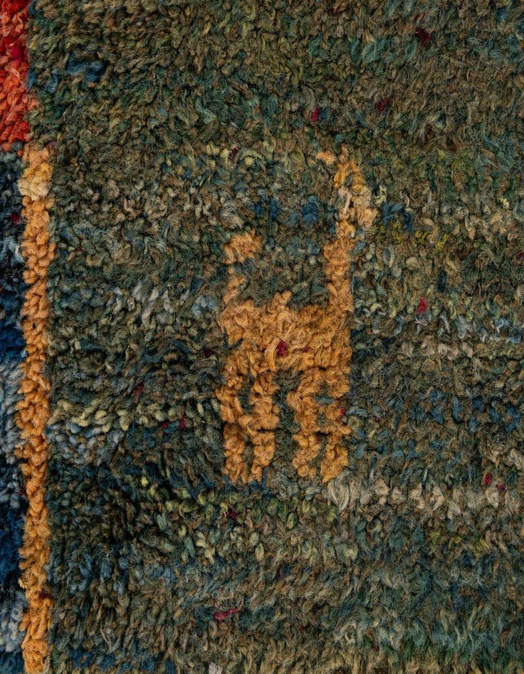 Detail image of  2' 8 x 3' 11  Hand Knotted Shiraz-Gabbeh Persian Wool Rug