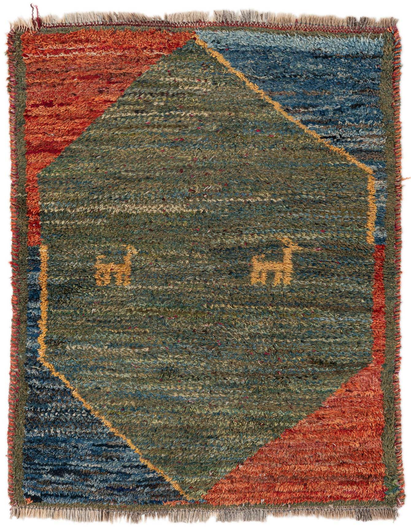 Primary image  2' 8 x 3' 11  Hand Knotted Shiraz-Gabbeh Persian Wool Rug