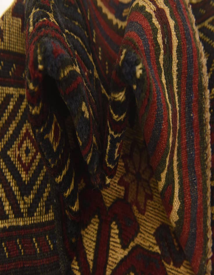 Detail image of  2' 10 x 4' 5  Hand Knotted Sumak Wool Rug