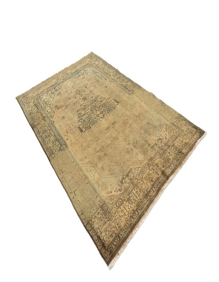 Detail image of  6' 4 x 9' 8  Hand Knotted Tabriz Persian Wool Rug