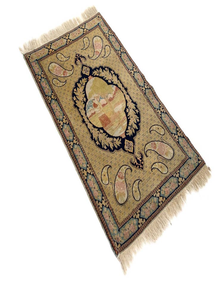 Detail image of  2' 9 x 4' 6  Hand Knotted Tabriz Persian Wool Rug