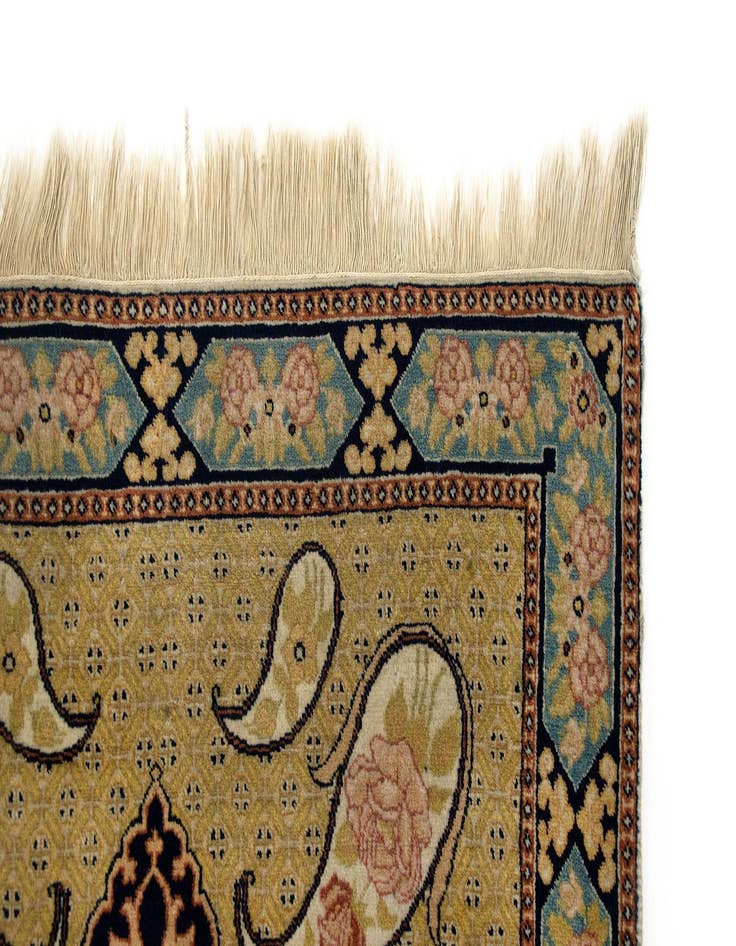 Detail image of  2' 9 x 4' 6  Hand Knotted Tabriz Persian Wool Rug