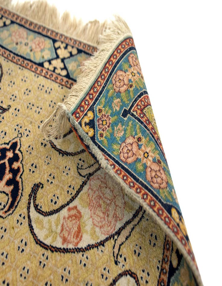 Detail image of  2' 9 x 4' 6  Hand Knotted Tabriz Persian Wool Rug